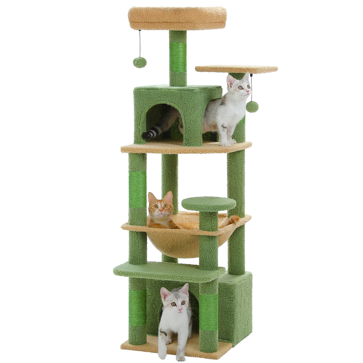 Cat Tree Tower with Modern Spacious Hammocks