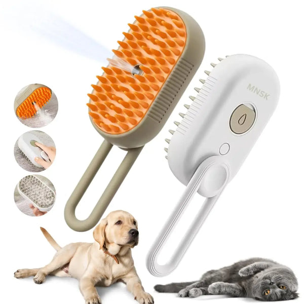 3-In-1 Pet Steaming Brush