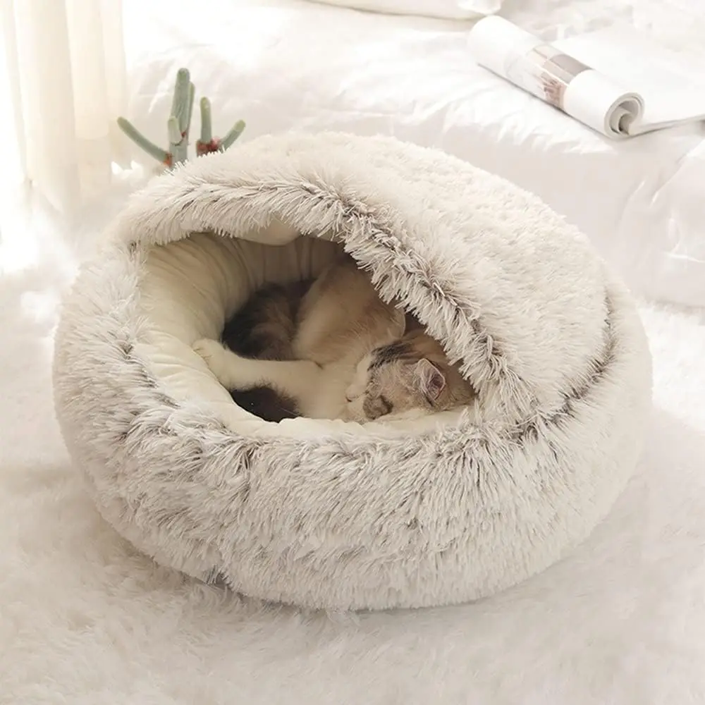 2-In-1 Plush Pet Bed with Blanket