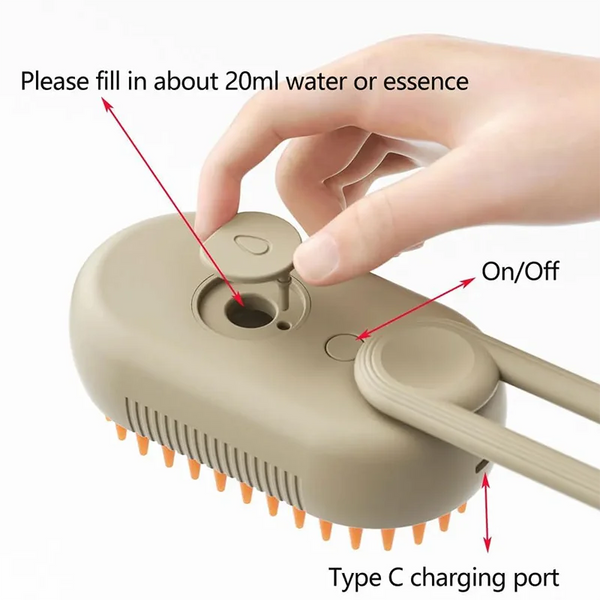3-In-1 Pet Steaming Brush
