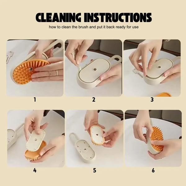 3-In-1 Pet Steaming Brush