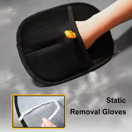 Double-Sided Static Cat Grooming Gloves